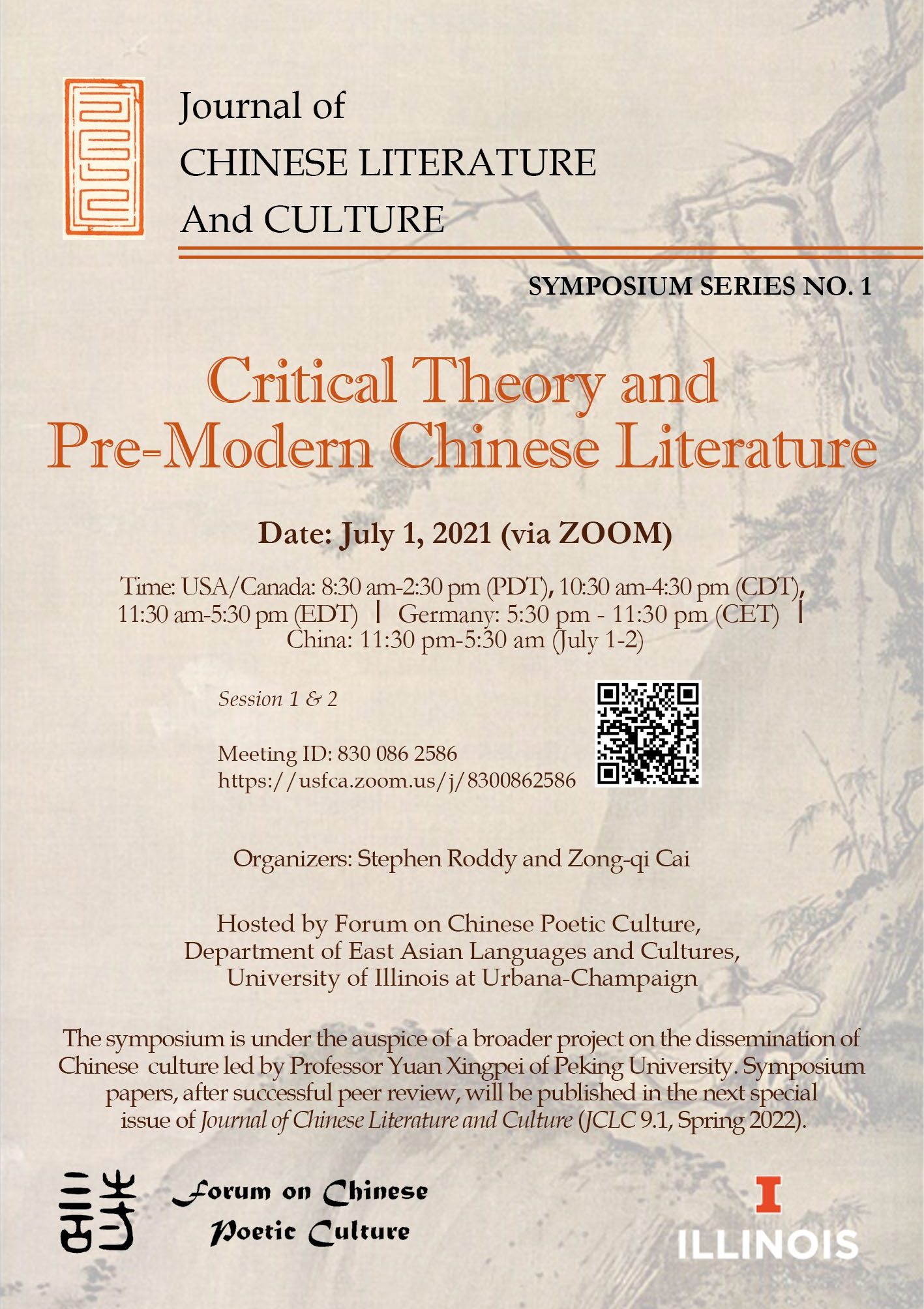 Journal of Chinese Literature and Culture Symposium Series No.1
