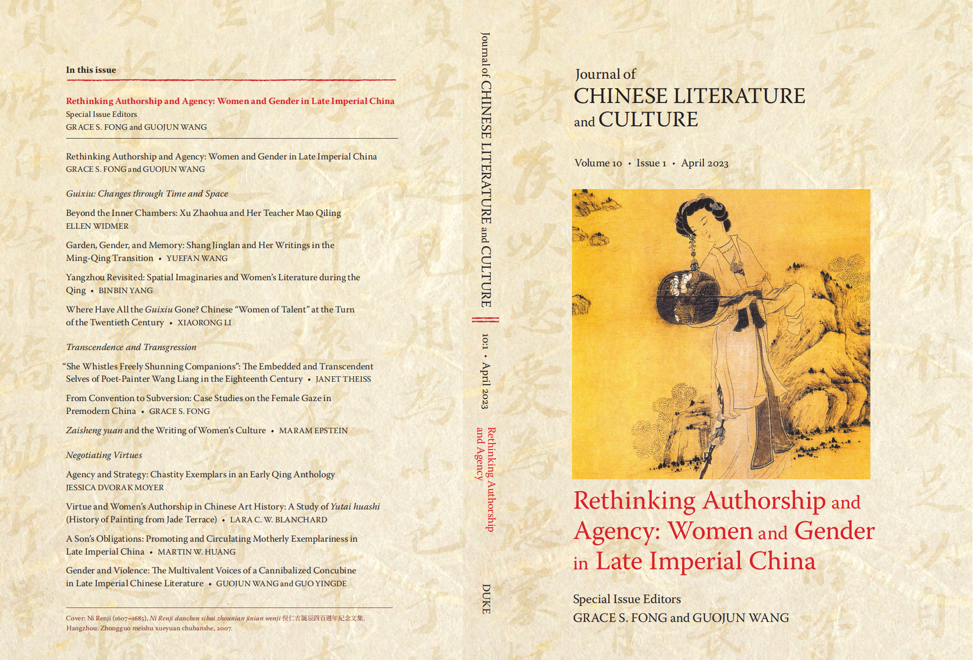 JCLC 10.1 available via Duke University Press Journals Online